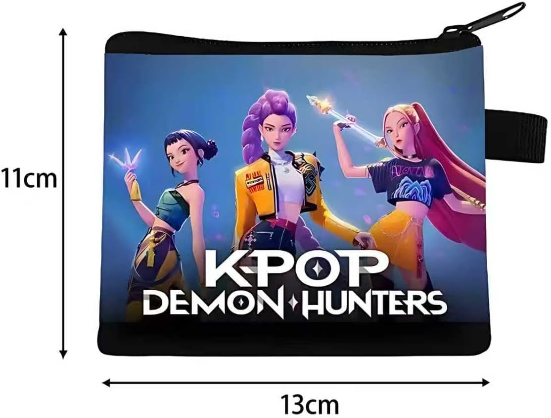 Demon Movie Hunters Element Girl's Wallet 13×11CM - Mini & Compact, Daily Commute Essential