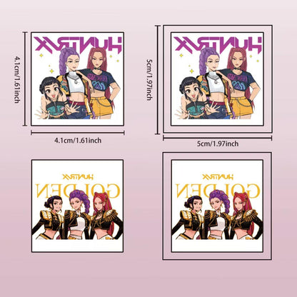 40pcs Sheets Kpop Demon Temporary Tattoos for Kids, Cartoon Kpop Hunters Birthday Party Favors Gifts for Girl Boys Home Activity Class Prizes Carnival Christmas Rewards