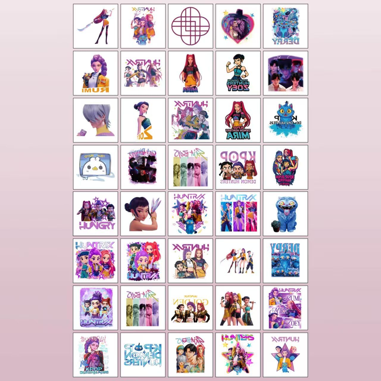 40pcs Sheets Kpop Demon Temporary Tattoos for Kids, Cartoon Kpop Hunters Birthday Party Favors Gifts for Girl Boys Home Activity Class Prizes Carnival Christmas Rewards