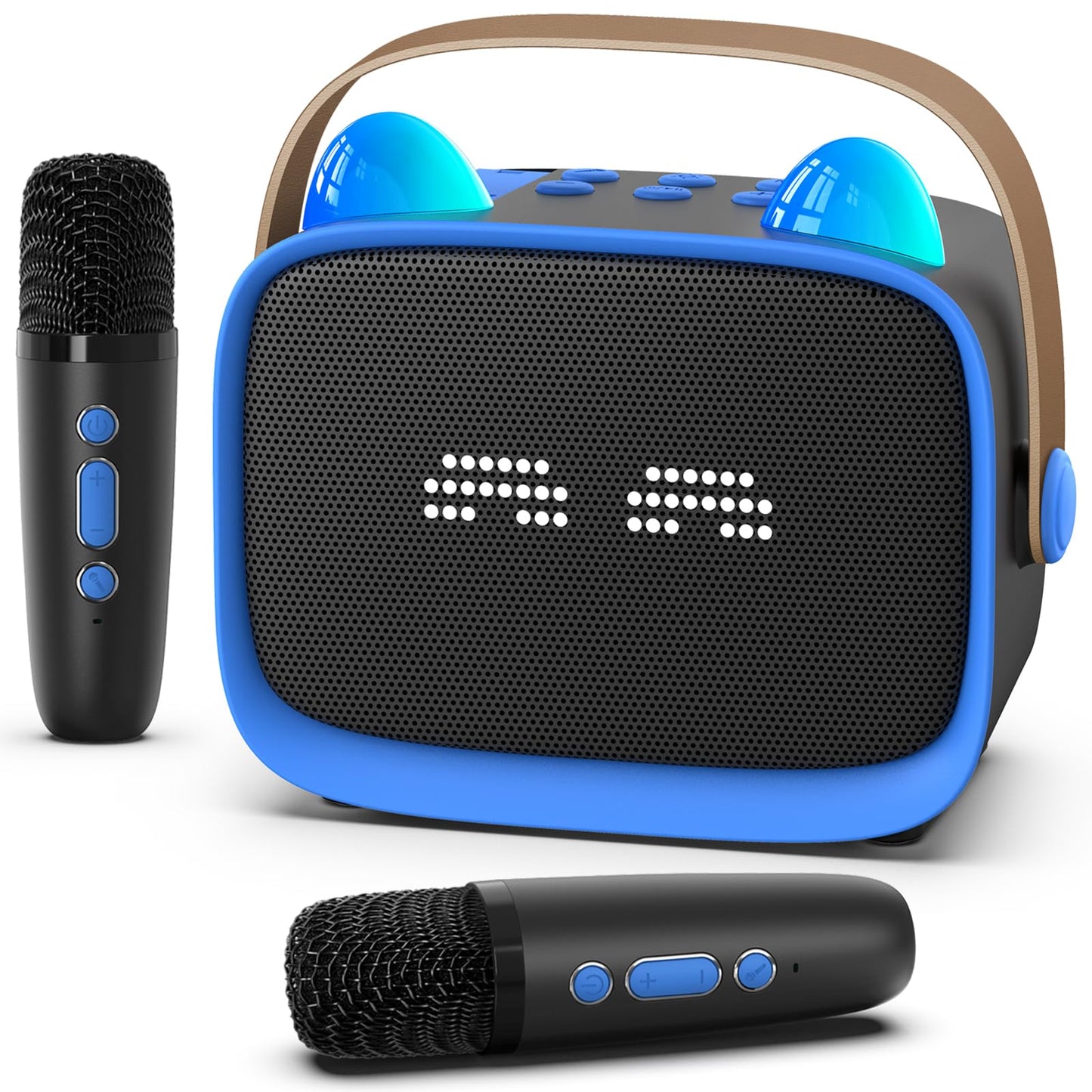 Mini Karaoke Machine Toys Gifts,Kids Portable MP3 Player with 2 Wireless Microphone and LED,Christmas Birthday Gifts for Girls Boys 3 4 5 6 7 8+ Year Old (Purple)