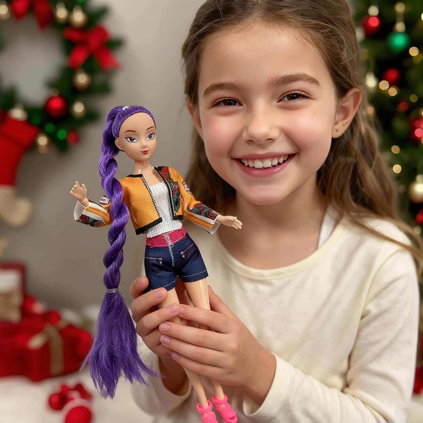 K-po Demon Hunters Toys Action Dolls Set, 3-Pack Poseable Dolls with Movable Joints, 11.5-inch Collectible Model Toys for Fans and Kids Game Gift