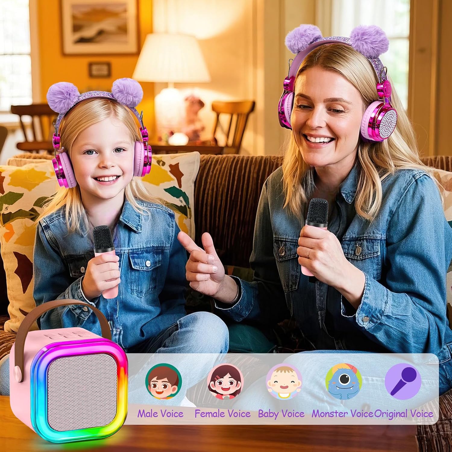 Unicorn Gift for Girls Toys with Kids Karaoke/Microphone/Headphone/DIY Water Bottle/Keychain/Bracelet/Comb, Christmas Birthday Gifts for Girls 3 4 5 6 7 8 9 10+ Year Old Girl Gift Unicorn Toys